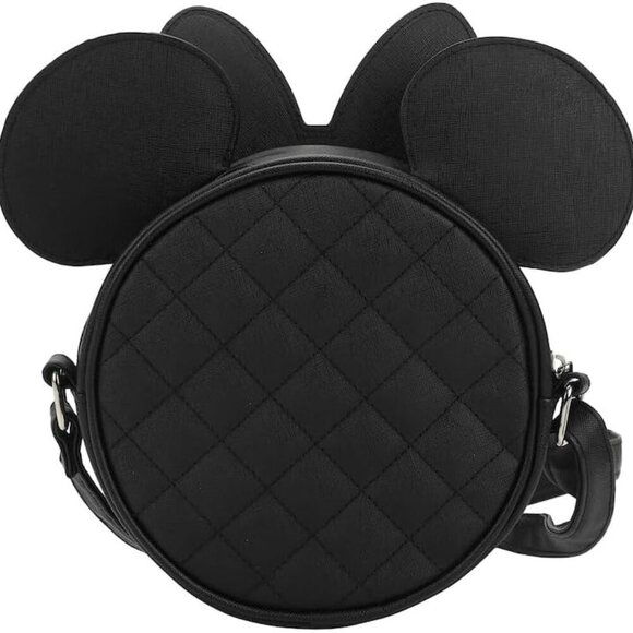 Charming Quilted Minnie Mouse Crossbody Bag - Whimsical Style for Disney Fans - Picture 5 of 7